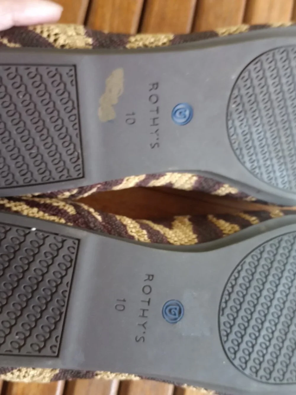 Rothy's Chai Zebra loafers